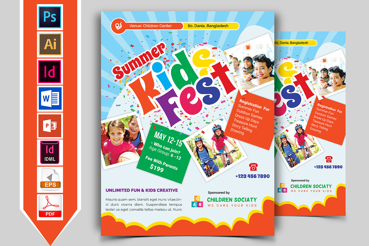 10 Kids Summer Camp Flyers 90% OFF, a Flyer Template by Imagine Design Studio (Photo 8 of 12)