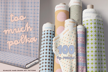 Too Much Polka: Seamless Patterns, a Pattern Graphic by Purple