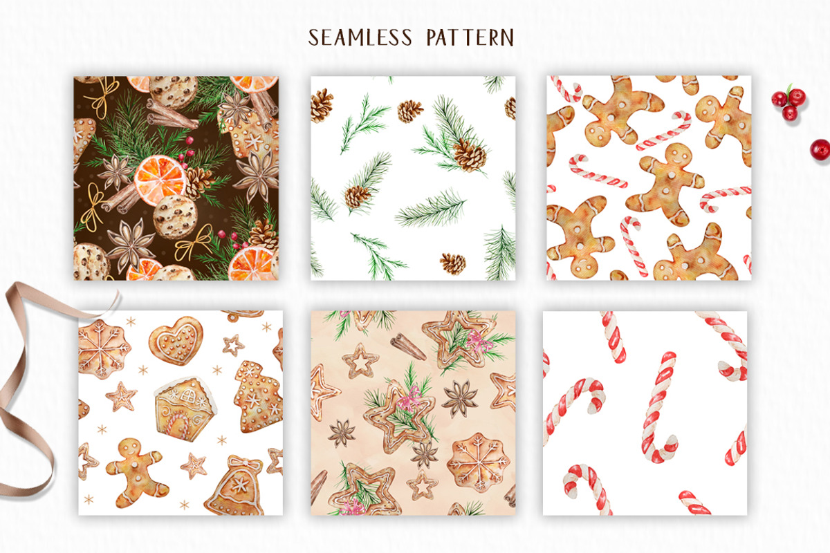 Watercolor Christmas Sweets Clipart, a Food Illustration by SvetaArtStore (Photo 8 of 9)
