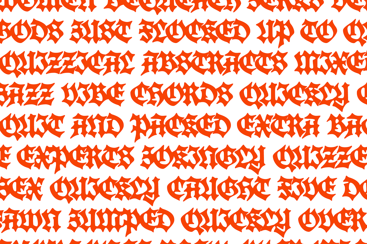 UKOL typeface, a Blackletter Font by TypeMate (Photo 11 of 12)