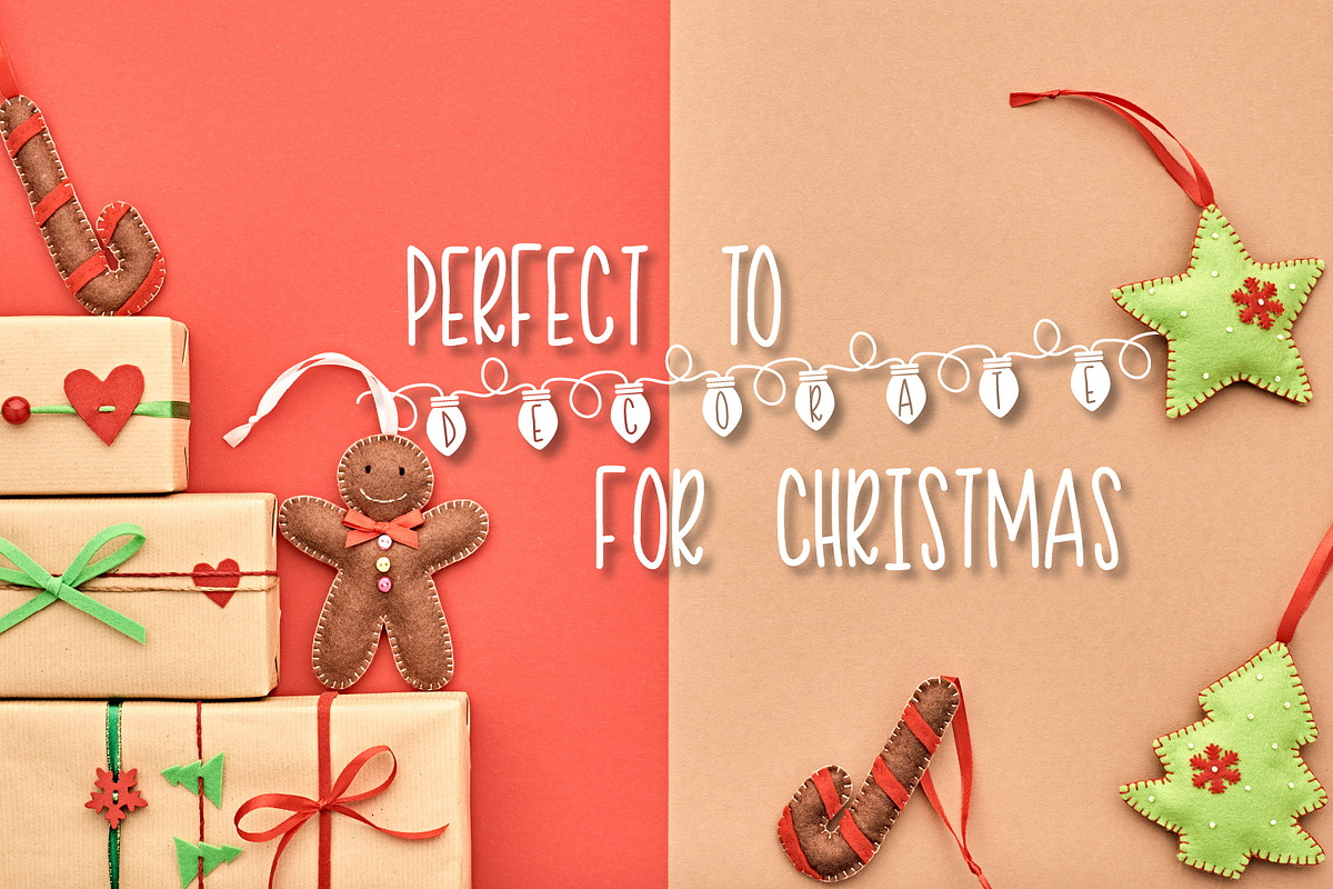 YULE - Christmas Lights Font preview 7