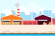 Container Ship at Freight Port Pack, a Technology Illustration by bungamustia (Thumbnail 4 of 12)