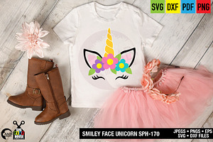 Smiley Unicorn Face SPH-170