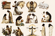 NEUTRAL EASTER BIBLICAL CLIPART, a Person Illustration by Daring Digies (Thumbnail 5 of 10)