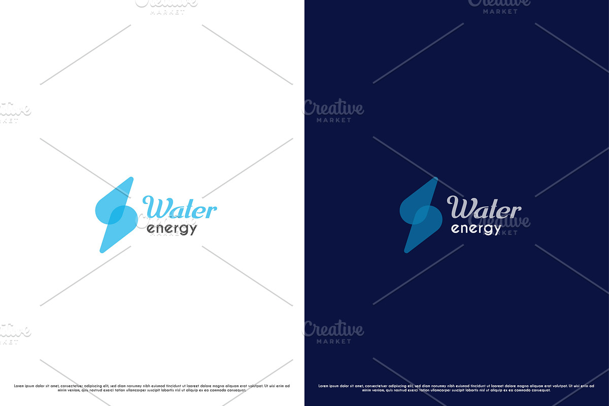 Water Energy Logo Design Icon, a Branding & Logo Template by Morvana Crew
