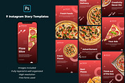 Pizza Insta Story Template Pack #3, a Social Media Template by relineo.mock-ups (Thumbnail 1 of 10)