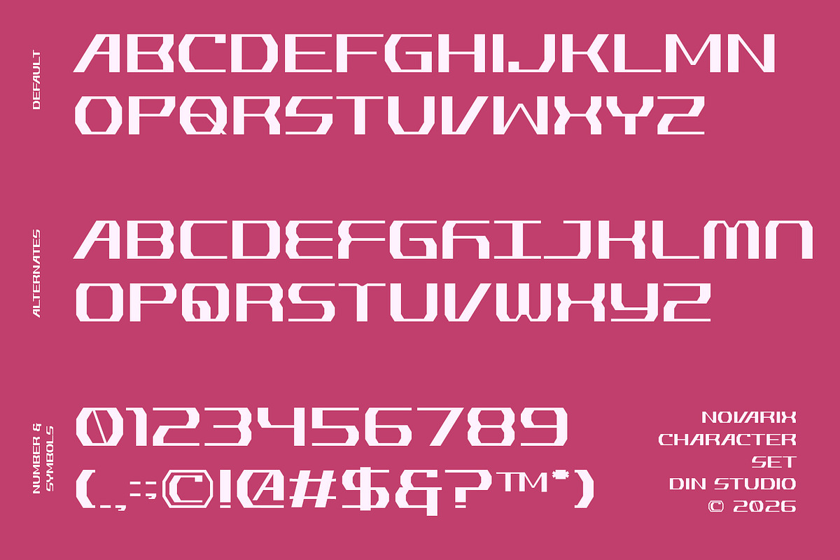 Novarix, a Symbol Font by din-studio.com (Photo 9 of 11)