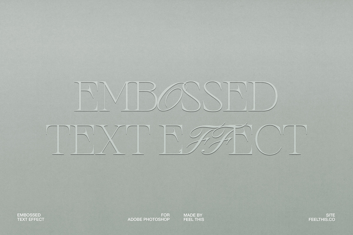 Embossed Paper Text Effect, a Packaging Mockup by Feel This (Photo 1 of 4)