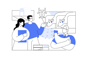 Animal science isolated cartoon, an Illustration by Visual Generation