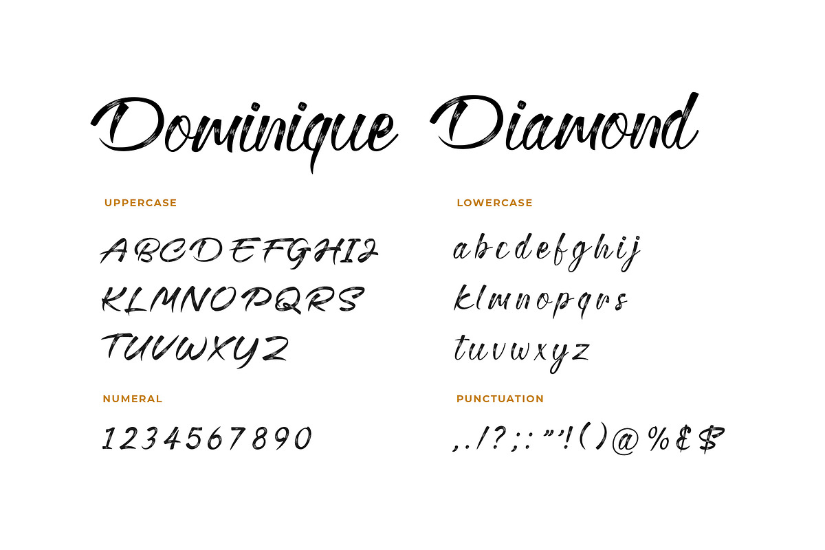 Dominique Diamond Calligraphy Font, a Handwritten Font by UICreative (Photo 5 of 5)