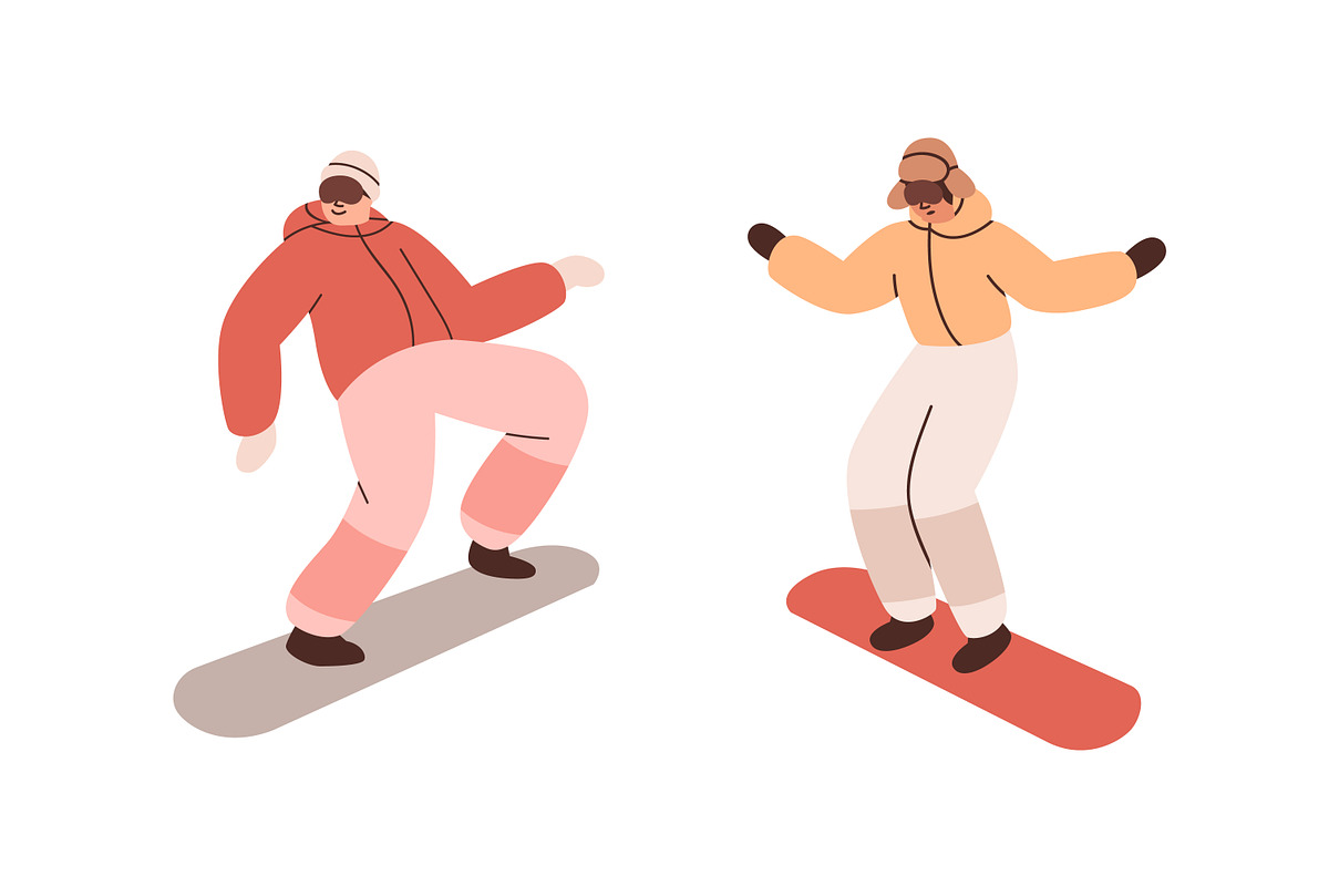 People do winter sports activities, a Sport Illustration by Good Studio (Photo 3 of 5)