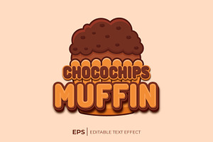 Chocochips Mufin Editable Text Effec