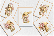 Whimsical 4th Of July Bunny Clipart, a Seasonal Illustration by Rose Art (Thumbnail 5 of 6)