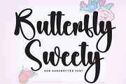 Butterfly Sweety | Script Font, a Handwritten Font by Scratchones (Thumbnail 1 of 8)