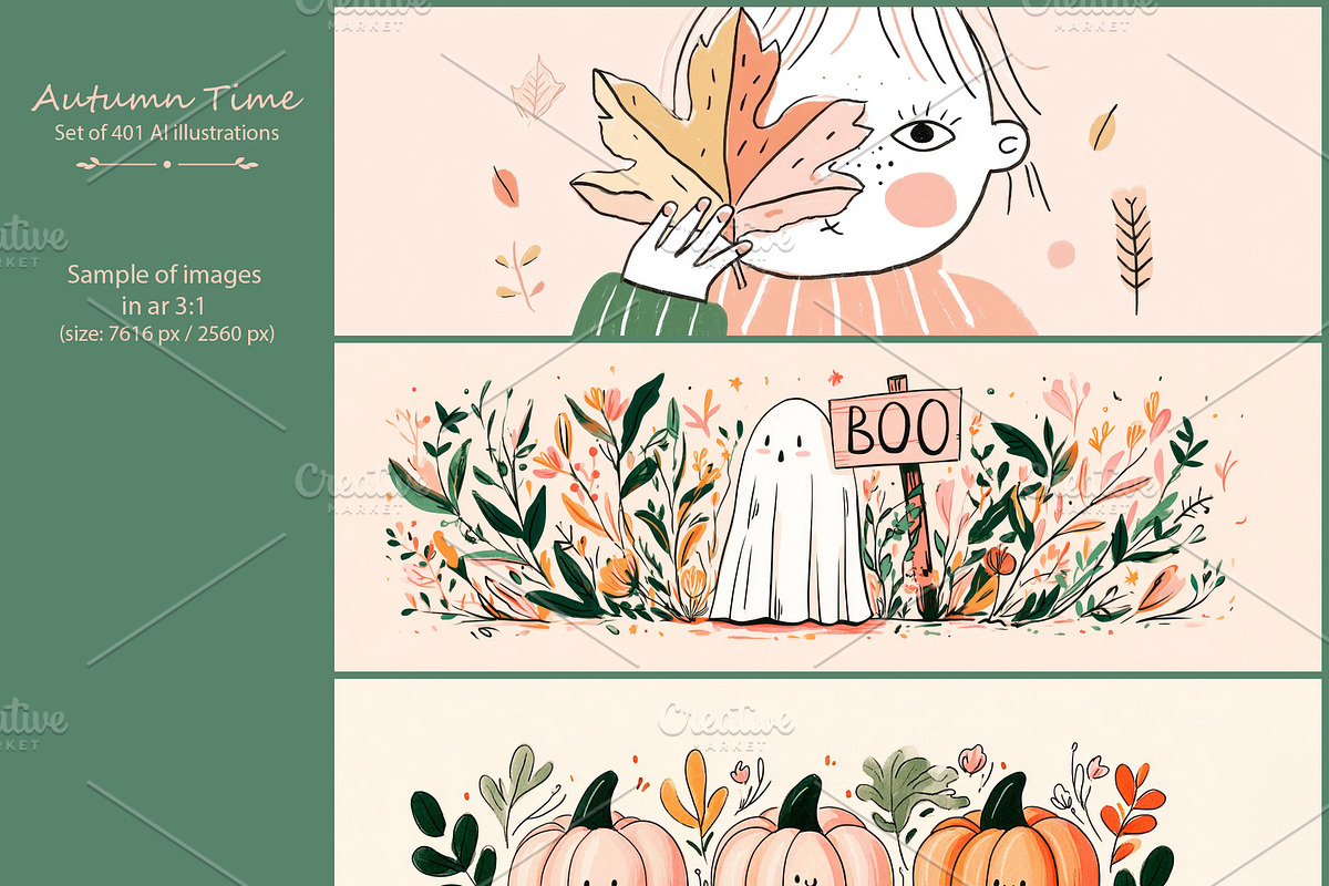Autumn Time 3- 401 AI illustrations, a Seasonal Illustration by Pundateam (Photo 4 of 12)