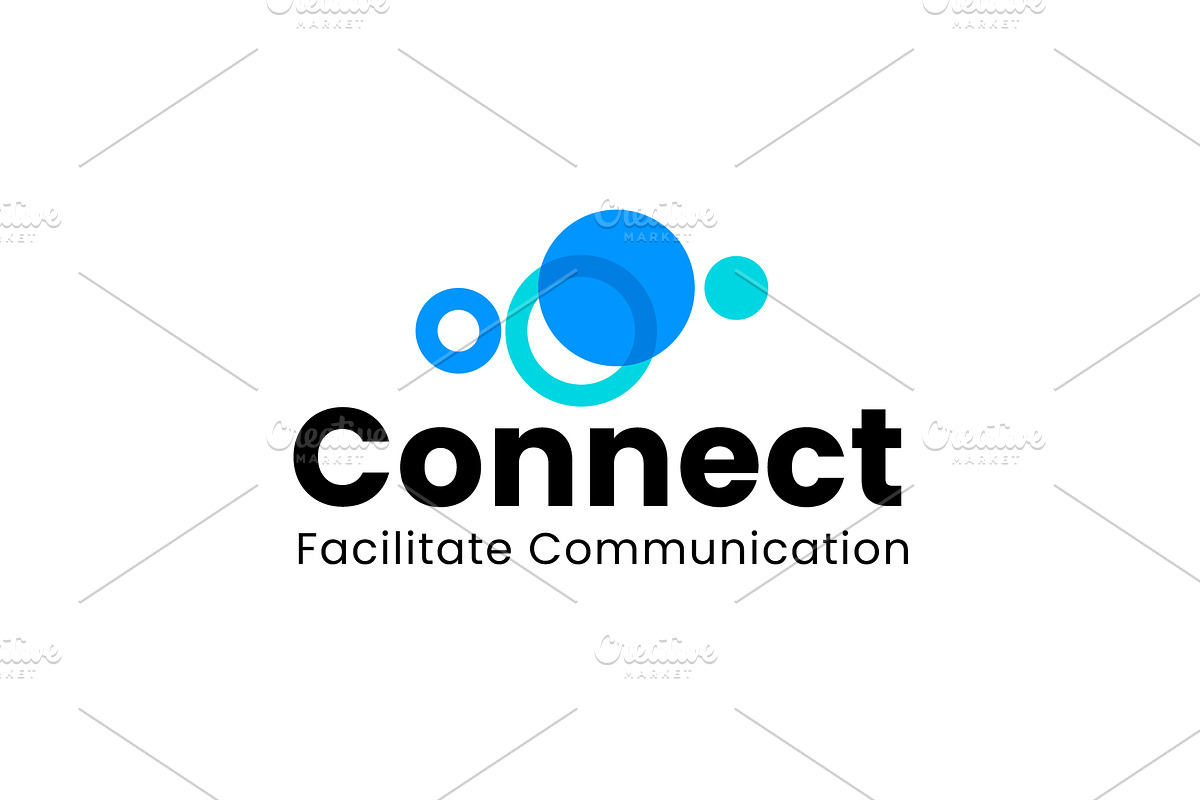 Connecting logo icon illustration, a Branding & Logo Template by Dyn Studio