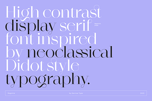 Regonia Display Serif Typeface