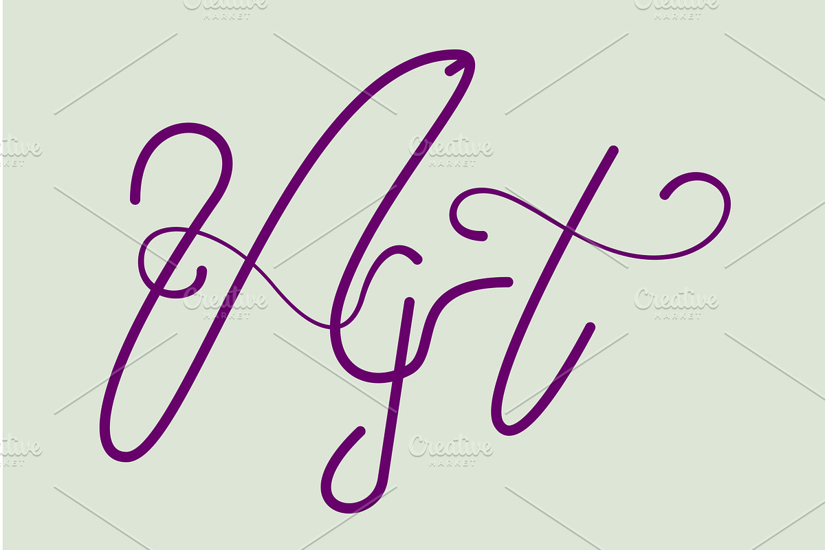 Elegant Flourish Script Typography, an Object Illustration by Serebrennikov