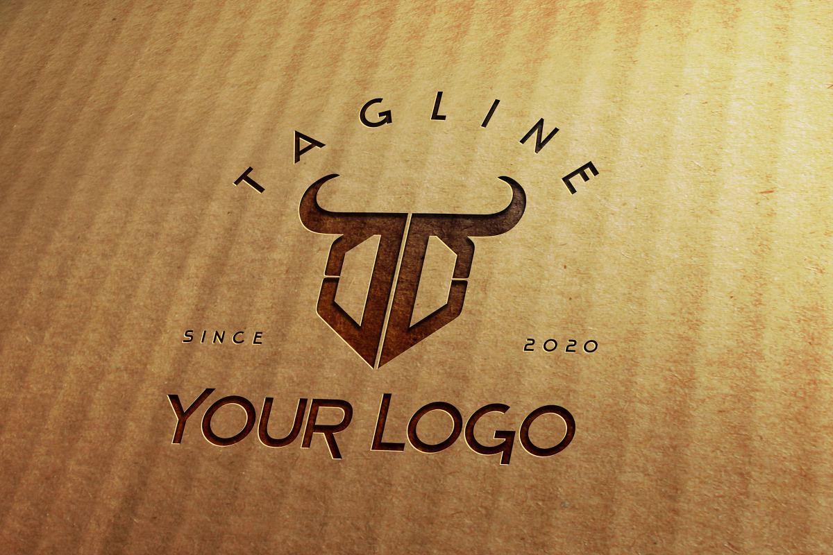 DD ox scull logo. Bull shield, a Branding & Logo Template by Alexandra De Angelis (Photo 3 of 4)