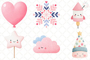 Cute New Year Clip Art, an Illustration by Black Bird Studio (Thumbnail 2 of 6)