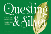 Questing Silver Modern Serif, a Serif Font by timelesstype.co (Thumbnail 1 of 20)