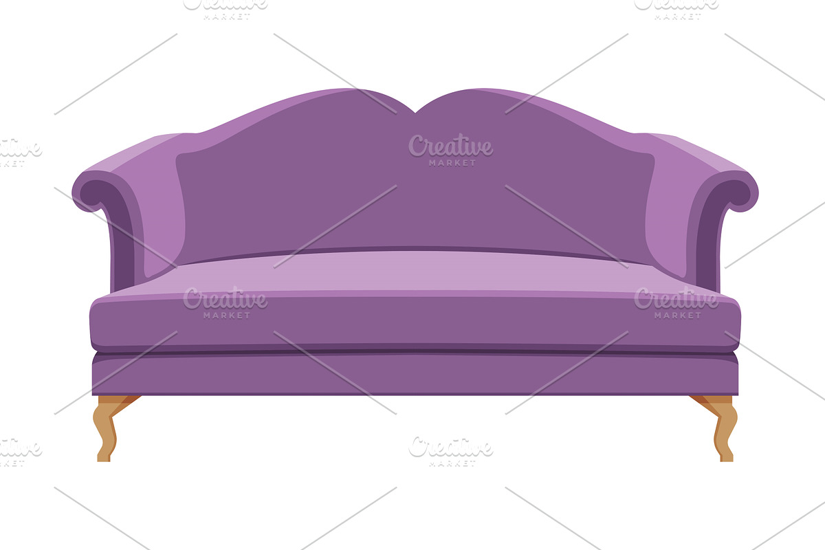 Comfortable Sofa, Cushioned Cozy, an Object Illustration by TopVectors