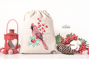 Watercolor Romantic Christmas, a Seasonal Illustration by katmonne (Thumbnail 9 of 16)