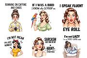Sarsactic Funny Girl Can't Adult Tod, an Illustration by DreamArtGraphic (Thumbnail 3 of 4)