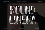 Round Linera - Classic Tattoo Font, a Sans Serif Font by QR Design Studio (Thumbnail 3 of 6)