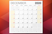 Monthly Planner 2020, a Stationery Template by AntartStock (Thumbnail 3 of 4)