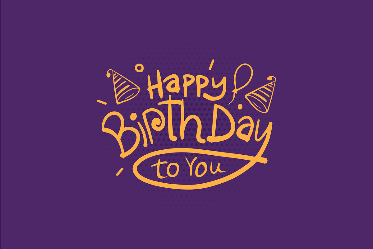 Happy Birthday Lettering card design, a Card Template by ashek (Photo 5 of 6)