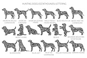 Scenthound (Hunting Dogs) Silhouette, an Animal Illustration by pet design shop (Thumbnail 3 of 11)