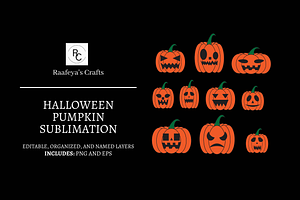 Halloween Pumpkin - 10 Illustrations