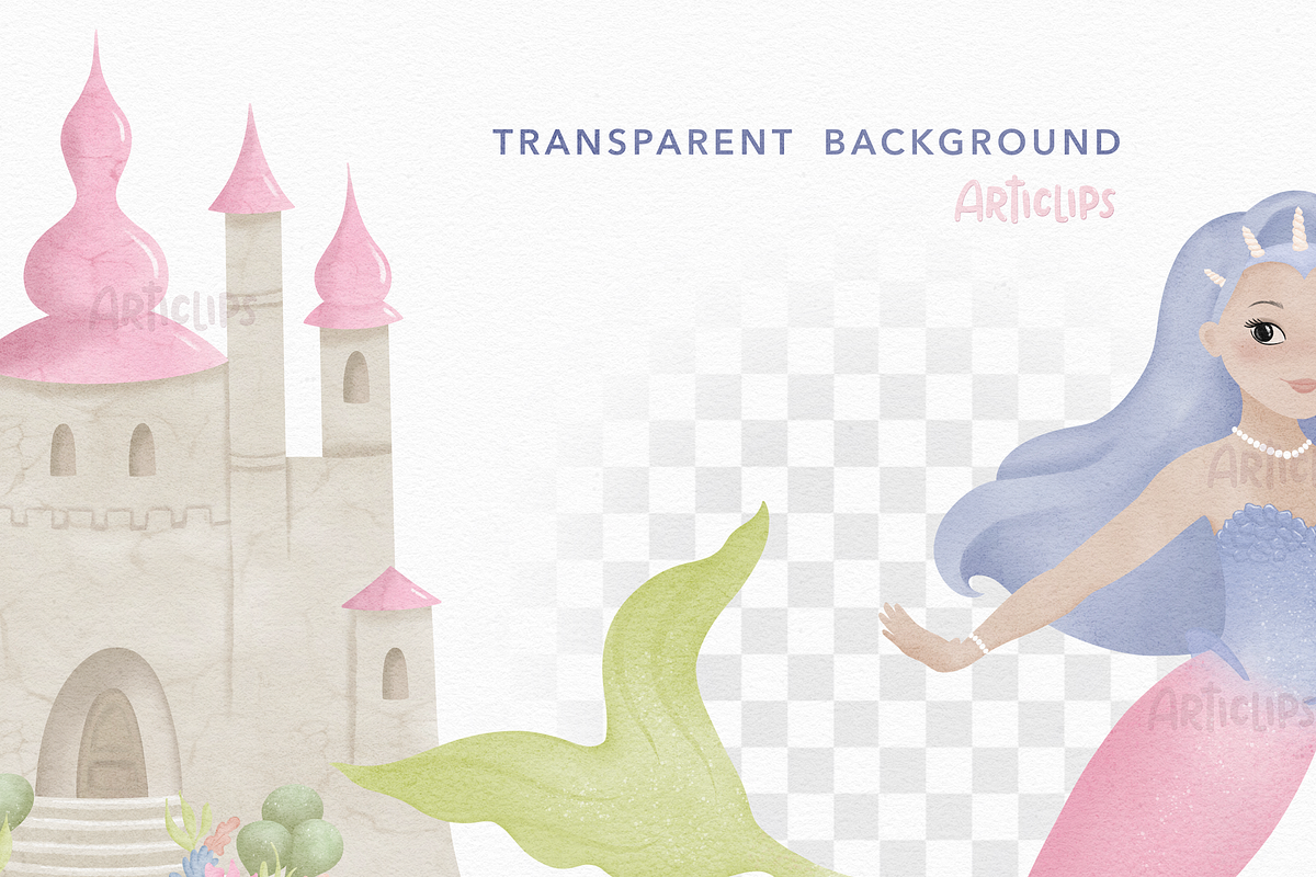 Mermaids Clipart, a Person Illustration by Articlips (Photo 2 of 4)