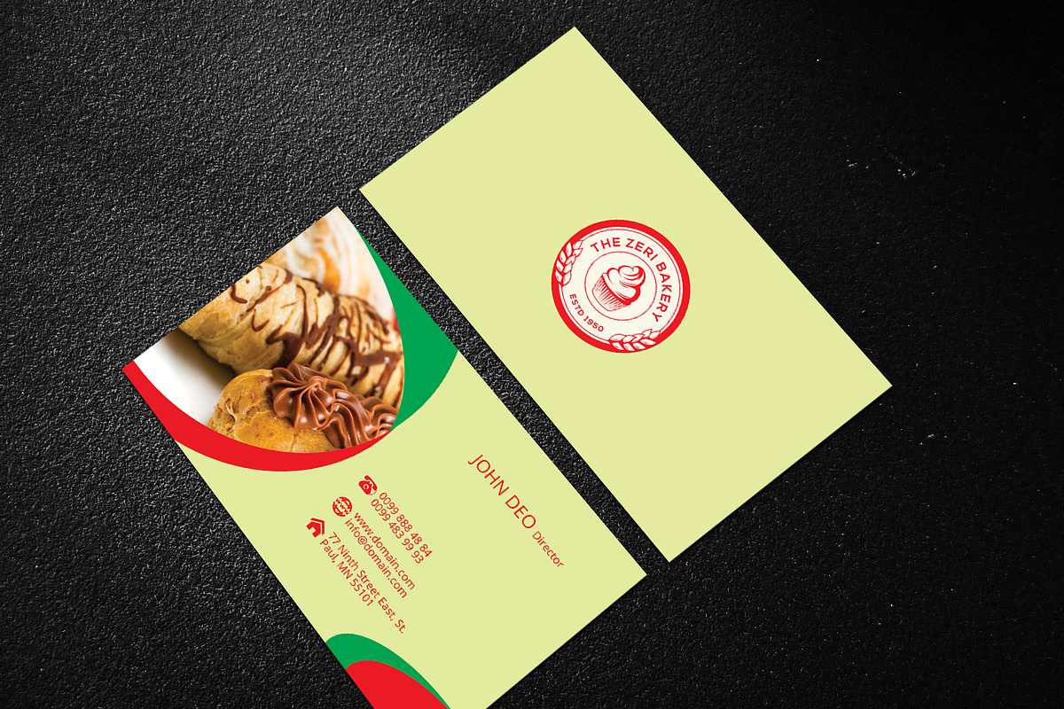 Bakery Business Card Set, a Business Card Template by Sajida Salim (Photo 4 of 4)