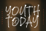 Youth Today - Textured Brush Fonts, a Sans Serif Font by Crump Hand (Thumbnail 1 of 7)