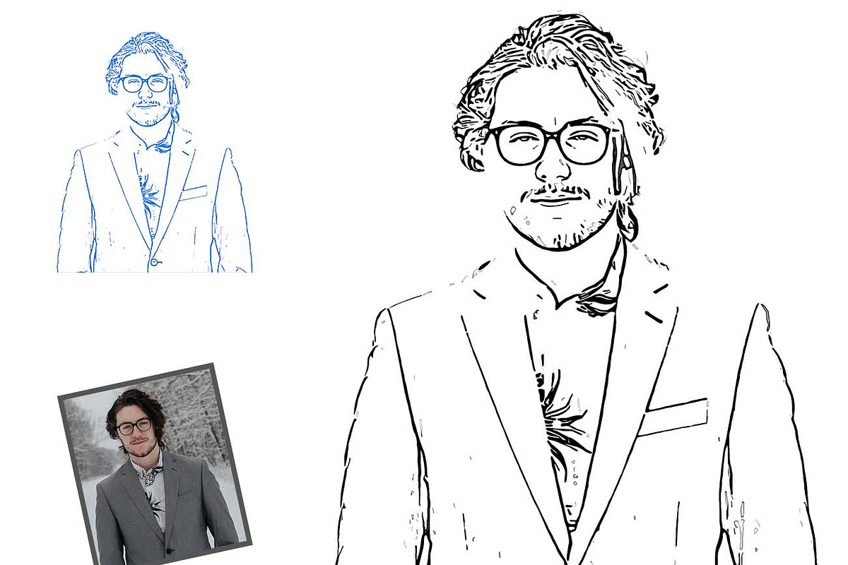 Realistic Line Art Photoshop Action, an Action Add-On by Studio Retouch
