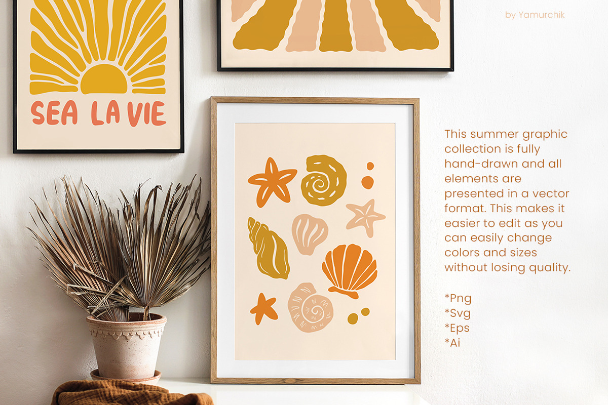 Boho Coastal Charm Summer Collection, an Object Graphic by Yamurchik (Photo 3 of 14)