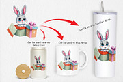 Bunny Clipart Gift, a Graphic by Artnoy (Thumbnail 4 of 5)