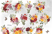 Watercolor Autumn Floral Bouquets, an Illustration by DiashaArt (Thumbnail 2 of 5)