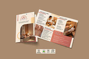 Home Spa Bi-fold Brochure Template
