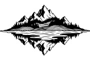 Lake Reflection Silhouette, an Object Graphic by Designer_Momina (Thumbnail 8 of 20)