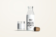 Fresh Milk Glass Bottle Mockup Set, a Product Mockup by PSD Market (Thumbnail 9 of 20)