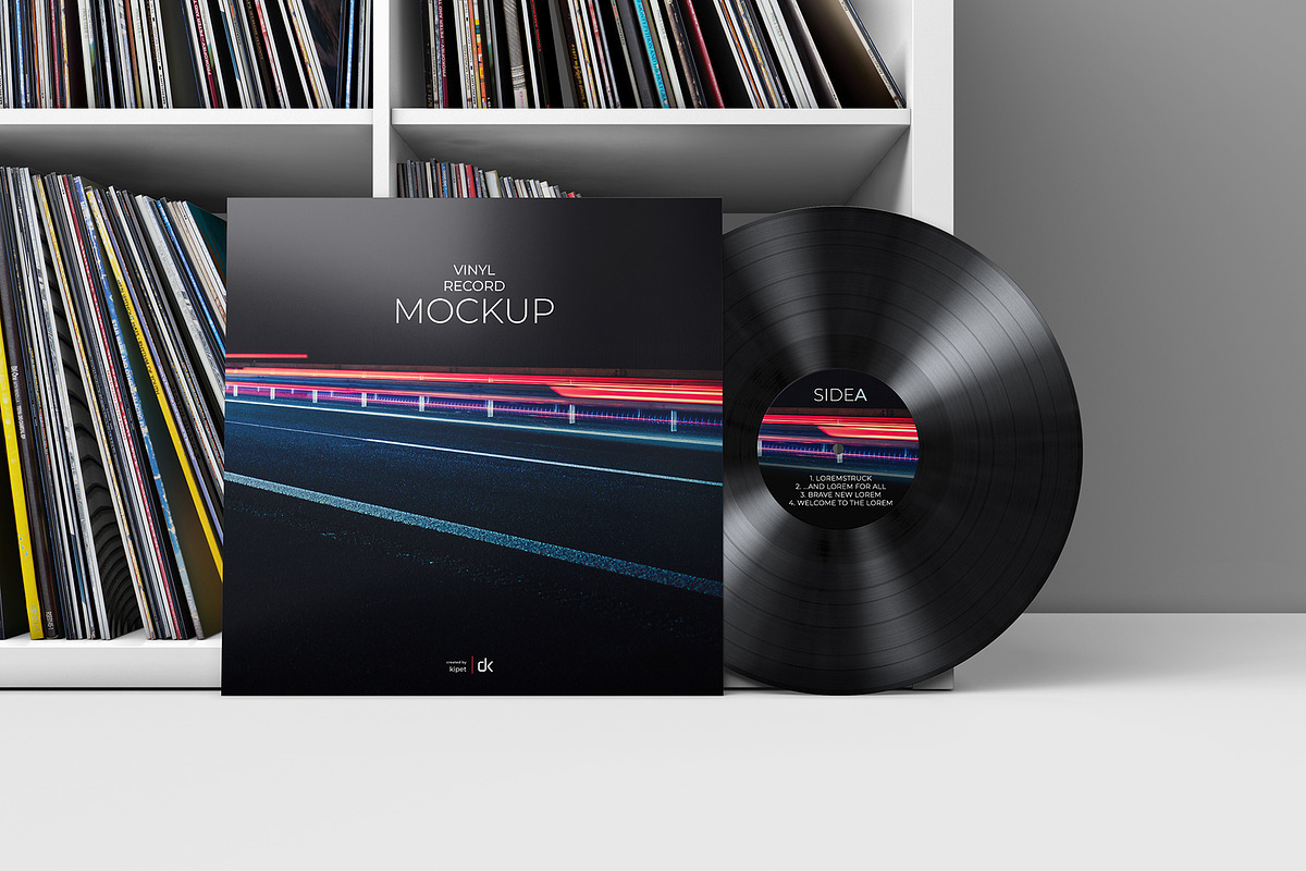 Vinyl Record Mockup 4, a Packaging Mockup by KIPET (Photo 3 of 15)
