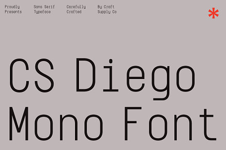 CS Diego Mono – Sans Serif Typeface, a Sans Serif Font by Craft Supply Co.
