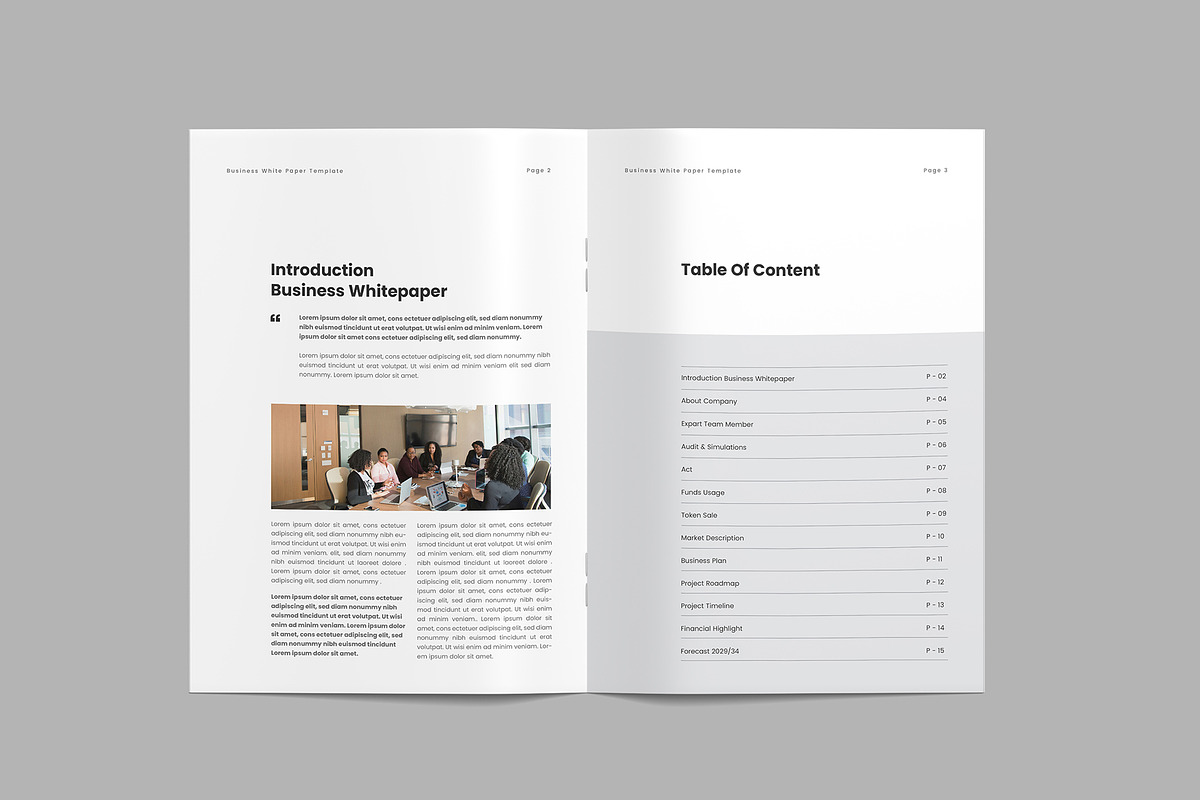 Minimal Whitepaper Template, a Brochure Template by afsar.hossain (Photo 3 of 9)