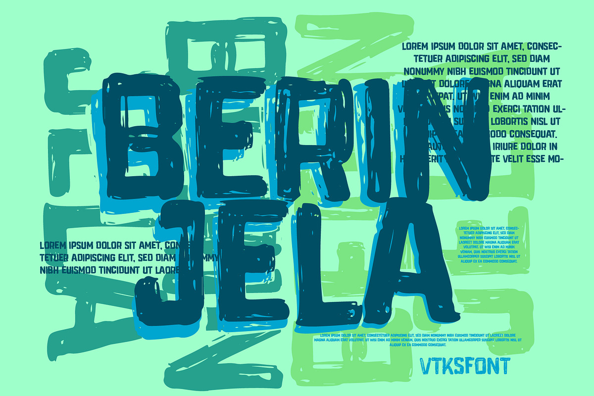 Berinjela Font, a Font by vtks design (Photo 1 of 3)