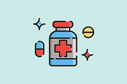 cross bottle pill, a Solid Icon by REIKYDEWANSASONGKO (Thumbnail 1 of 3)