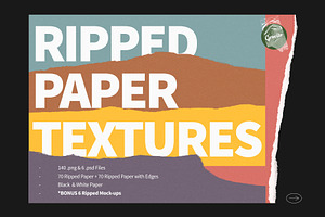 Ripped Paper Textures & Mockups