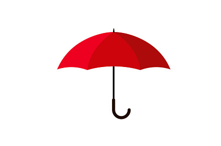 Bright red umbrella design suitable